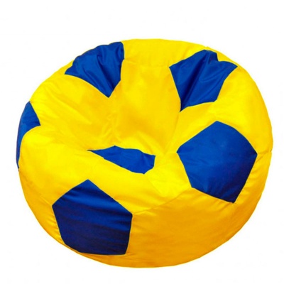 Кресло мяч детский Оксфорд Желто синий L (50х50х50 см) Папа Пуф